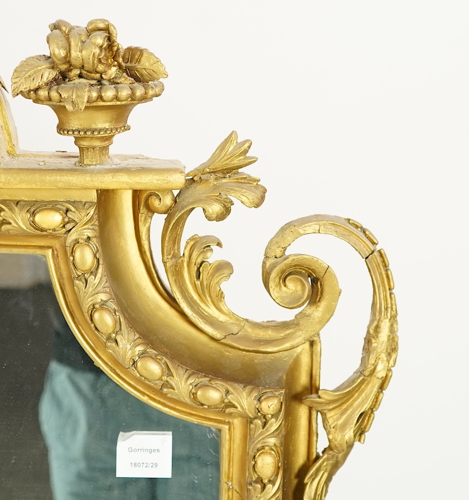 A Victorian giltwood and composition overmantel mirror